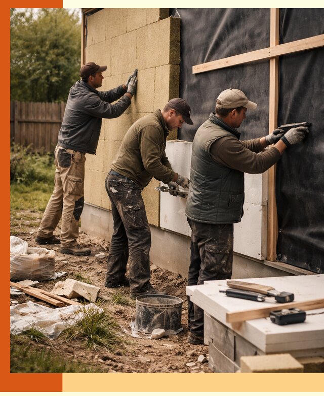 Утепление дачного дома под ключ в Карабулаке