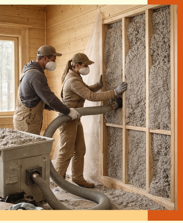 Утепление дачного дома эковатой в Карабулаке от 1498 руб./м2 — комплексно, ТепломастерКрб