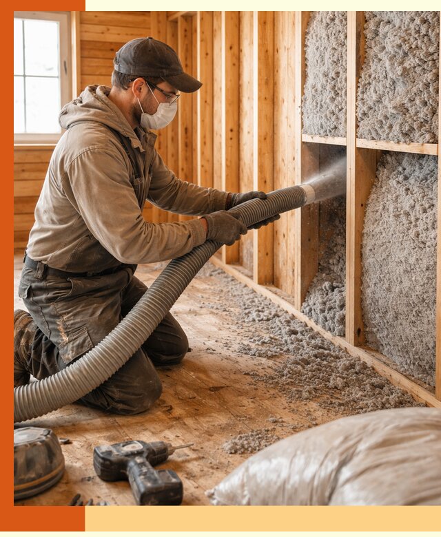 Утепление дачного дома эковатой в Карабулаке — быстро и надёжно