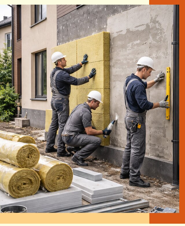 Утепление таунхауса в Карабулаке от 7437 руб/м2 — комплекс под ключ | ТепломастерКрб