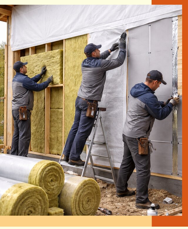 Утепление каркасного дома в Карабулаке от 4338 руб./м2 — профессионально | ТепломастерКрб