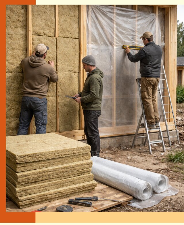 Утепление каркасного дома в Карабулаке под ключ с гарантией качества