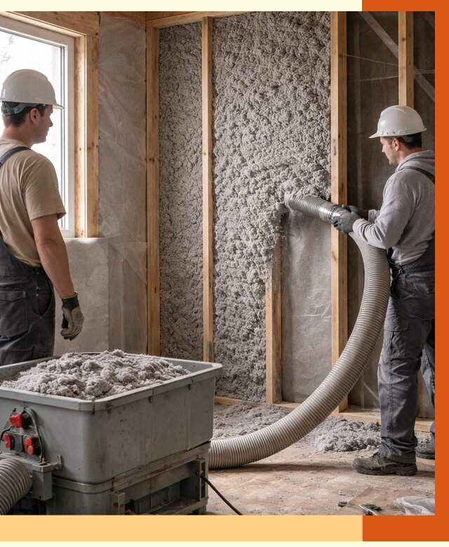 Утепление каркасного дома эковатой в Карабулаке от 1859 руб. | ТепломастерКрб