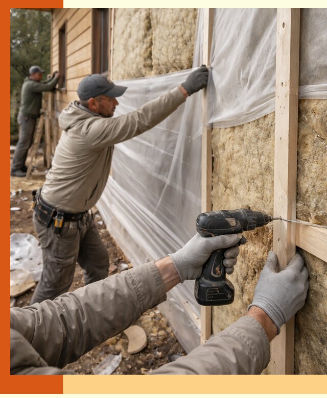 Утепление дома из бруса в Карабулаке качественно и долговечно