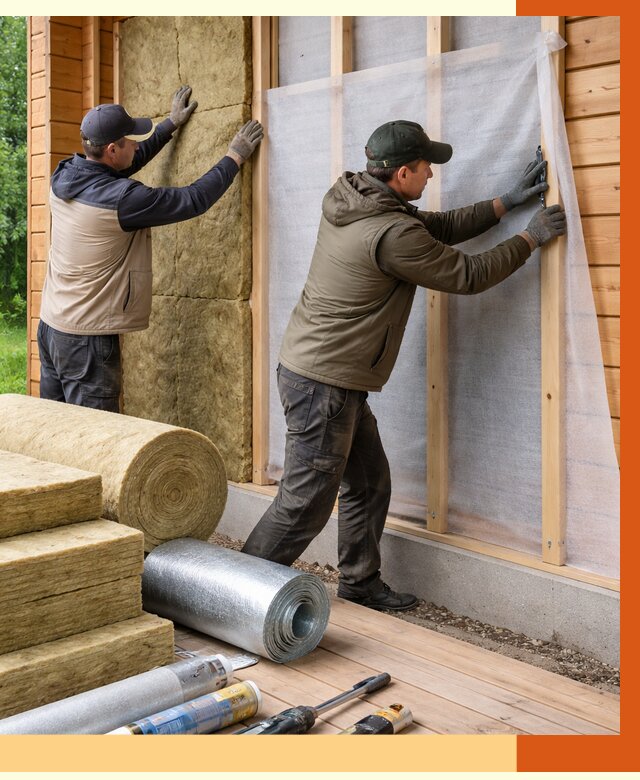 Утепление дома из двойного бруса в Карабулаке от 4958 руб./м² — ТепломастерКрб под ключ