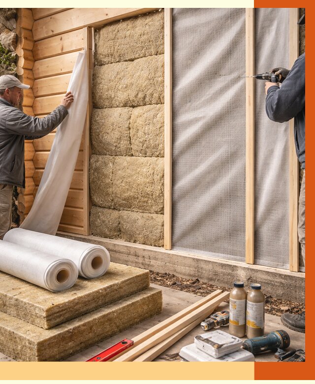 Утепление дома из минибруса в Карабулаке от 4648 руб/м2 — заказать профессионально | ТепломастерКрб