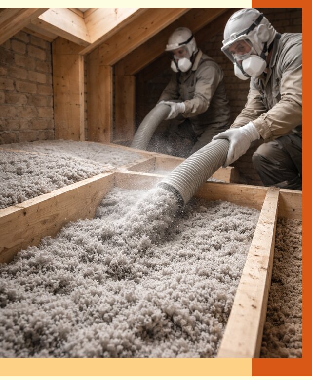 Утепление коттеджа эковатой в Карабулаке от 2582 руб./м² — комплексная задувка и монтаж | ТепломастерКрб