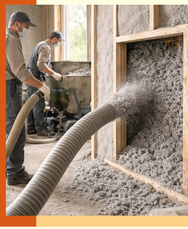 Утепление коттеджа эковатой в Карабулаке с гарантией качества