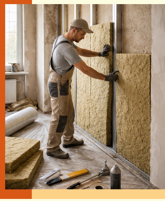 Утепление квартиры в Карабулаке — комплексная теплоизоляция стен и полов