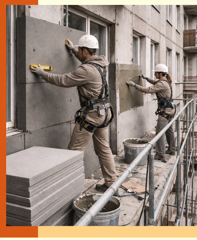 Утепление квартиры снаружи под ключ в Карабулаке