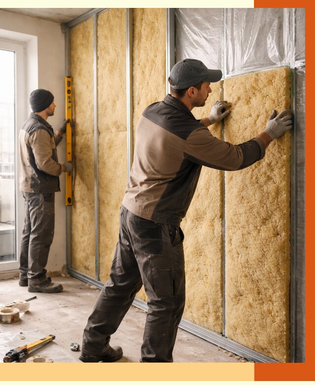 Утепление квартиры изнутри в Карабулаке от 4493 руб. за м2 | Проф. работы ТепломастерКрб