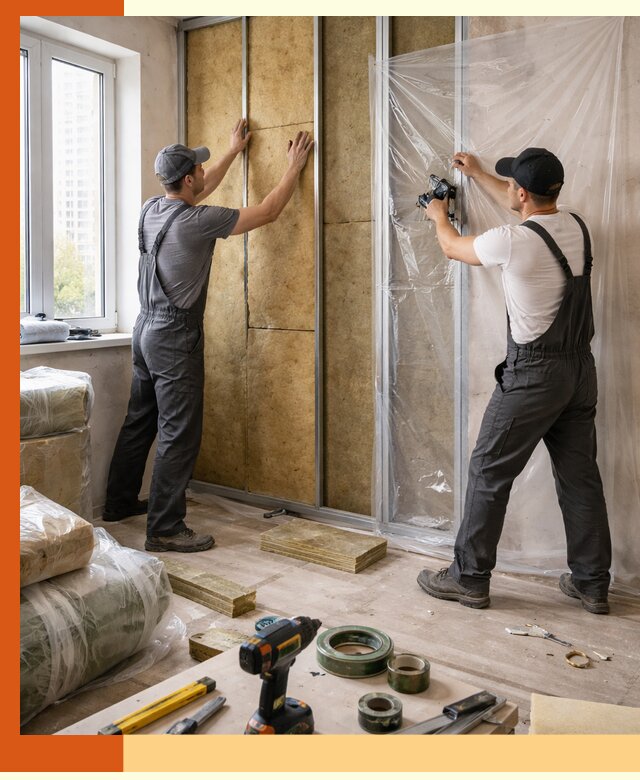 Утепление квартиры изнутри профессионально в Карабулаке