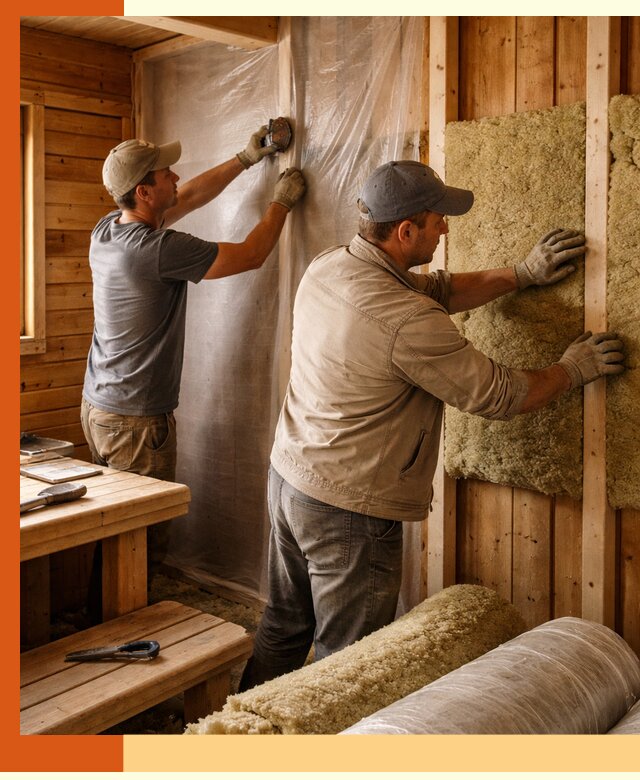 Утепление бани изнутри в Карабулаке качественно и недорого