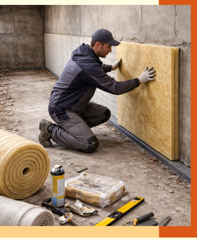 Утепление фундамента изнутри в Карабулаке от 4338 руб./м2 — работы под ключ | ТепломастерКрб