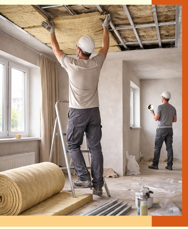 Утепление потолка в частном доме в Карабулаке от 981 руб./м² — работы под ключ | ТепломастерКрб