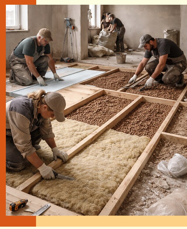 Утепление перекрытий жилых и промышленных зданий в Карабулаке