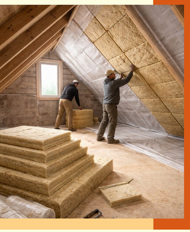 Утепление мансарды в Карабулаке от 2582 руб/м2 — комплексно и под ключ | ТепломастерКрб