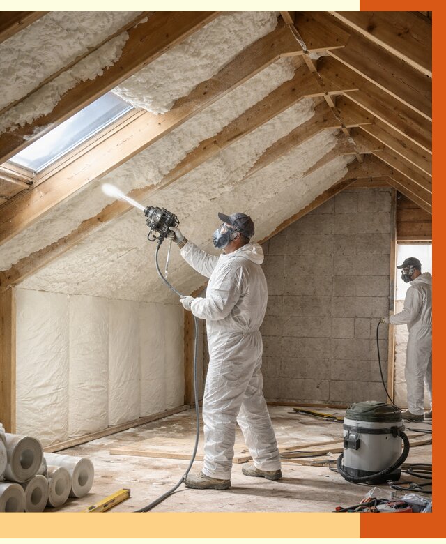 Утепление мансарды ППУ в Карабулаке от 2840 руб./м² — заказать под ключ | ТепломастерКрб