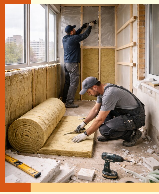 Утепление балкона под ключ в Карабулаке качественно и быстро