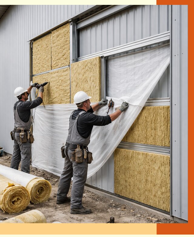 Утепление металлического склада в Карабулаке от 4648 руб/м2 — комплексное утепление под ключ | ТепломастерКрб