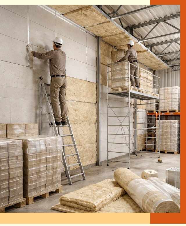 Утепление склада готовой продукции в Карабулаке от 2014 руб./м2 — комплексно | ТепломастерКрб