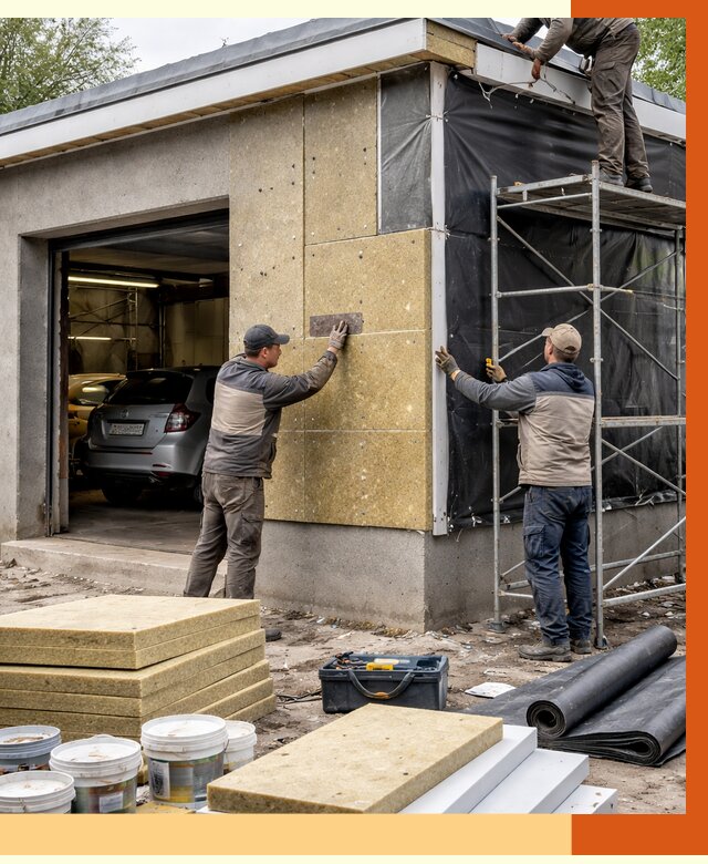 Утепление автосервиса в Карабулаке ппу, пеноизоляция, от 14977 руб/м2 — ТепломастерКрб