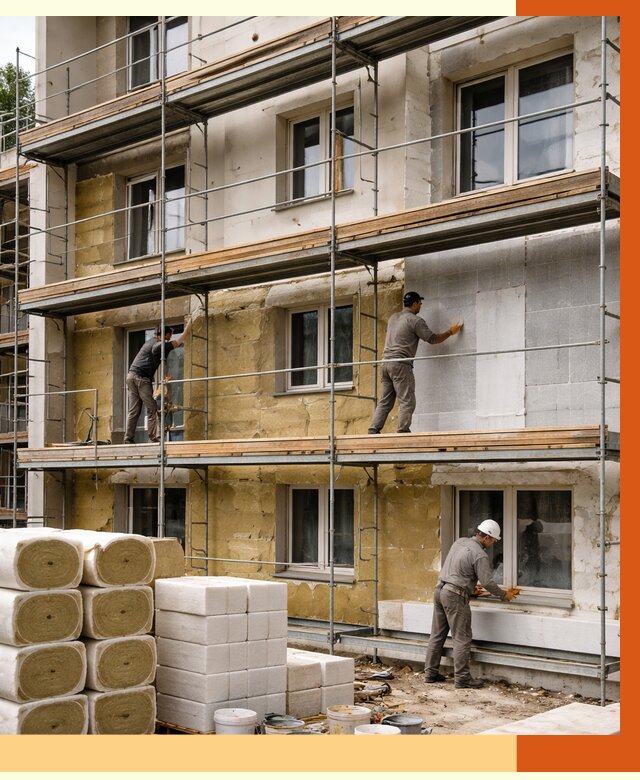 Утепление гостиницы в Карабулаке от 7437 руб./м2 — комплексно, ППУ, под ключ | ТепломастерКрб