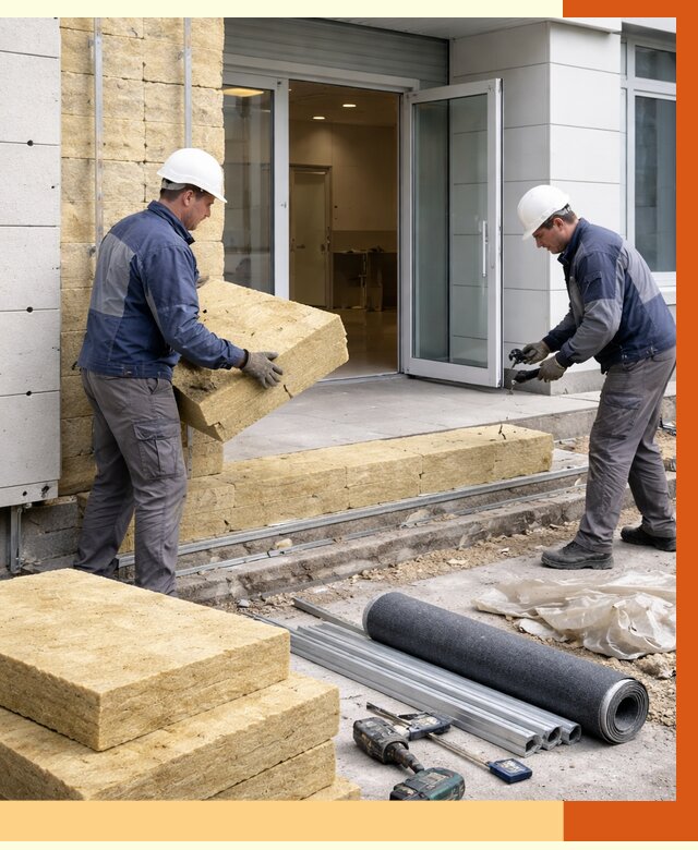 Утепление медицинского центра в Карабулаке под ключ от 12911 руб./м² | ТепломастерКрб