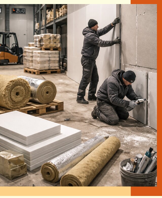 Утепление холодного склада в Карабулаке от 8780 руб/м2 — комплексное под ключ | ТепломастерКрб