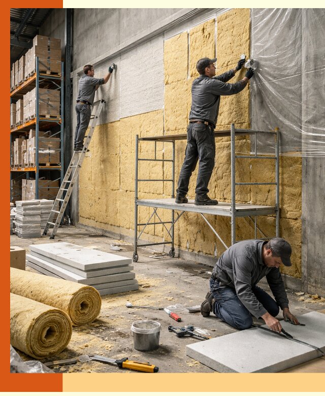 Утепление холодного склада под ключ в Карабулаке