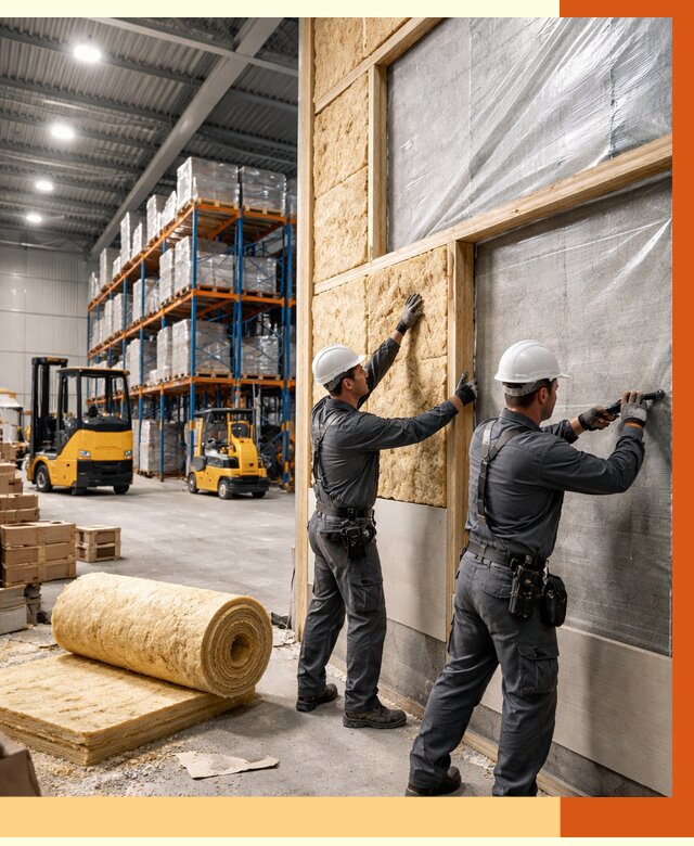 Утепление склада с техникой в Карабулаке от 4338 руб./м2 — комплексно под ключ | ТепломастерКрб