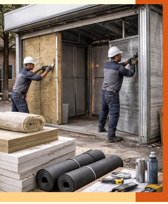 Утепление павильона шаурма в Карабулаке под ключ от 1239 руб. за м² | ТепломастерКрб