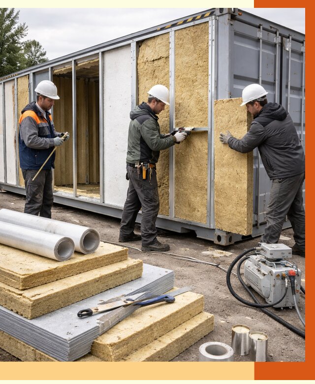 Утепление морского контейнера в Карабулаке от 3873 руб. под ключ | ТепломастерКрб