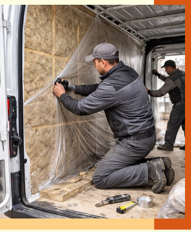 Утепление фургона в Карабулаке от 17043 руб/м2 — утепление фургона ППУ и кузова | ТепломастерКрб