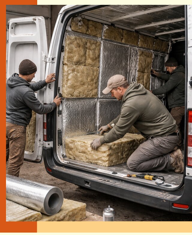 Утепление фургона в Карабулаке: профессиональная теплоизоляция и шумоизоляция