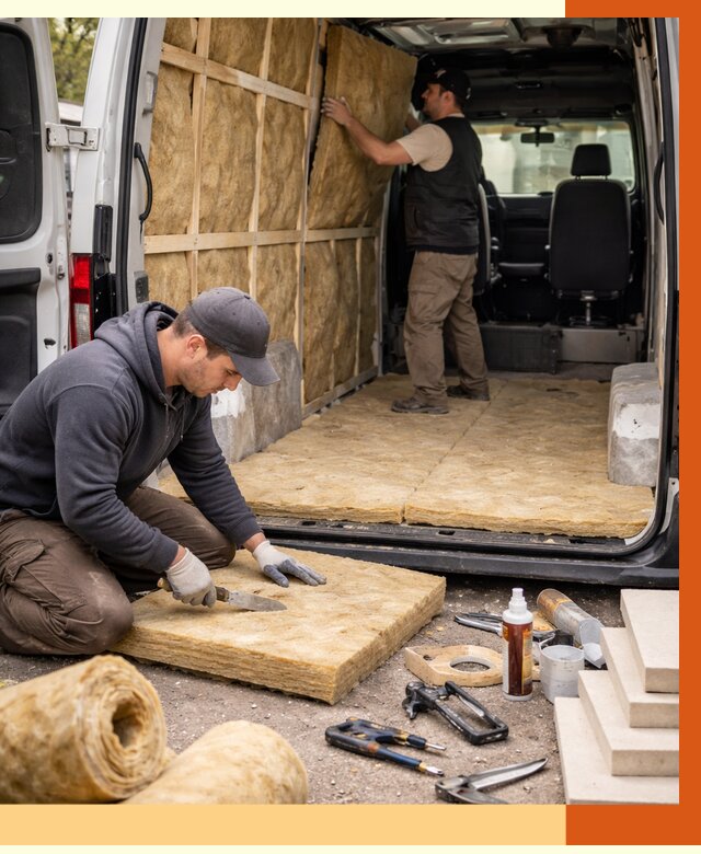 Утепление кемпера в Карабулаке под ключ от 12395 руб. — профессионально | ТепломастерКрб