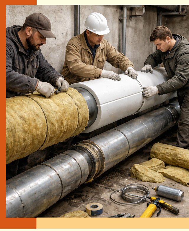 Утепление трубопровода в Карабулаке с гарантией энергоэффективности