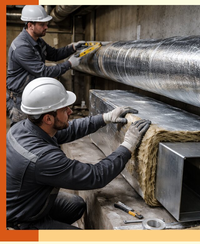 Профессиональное утепление воздуховодов и теплоизоляция в Карабулаке