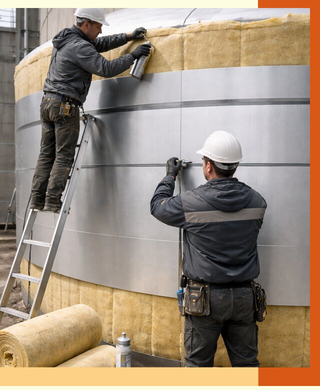 Утепление цистерны в Карабулаке пенополиуретаном от 14977 руб. под ключ | ТепломастерКрб