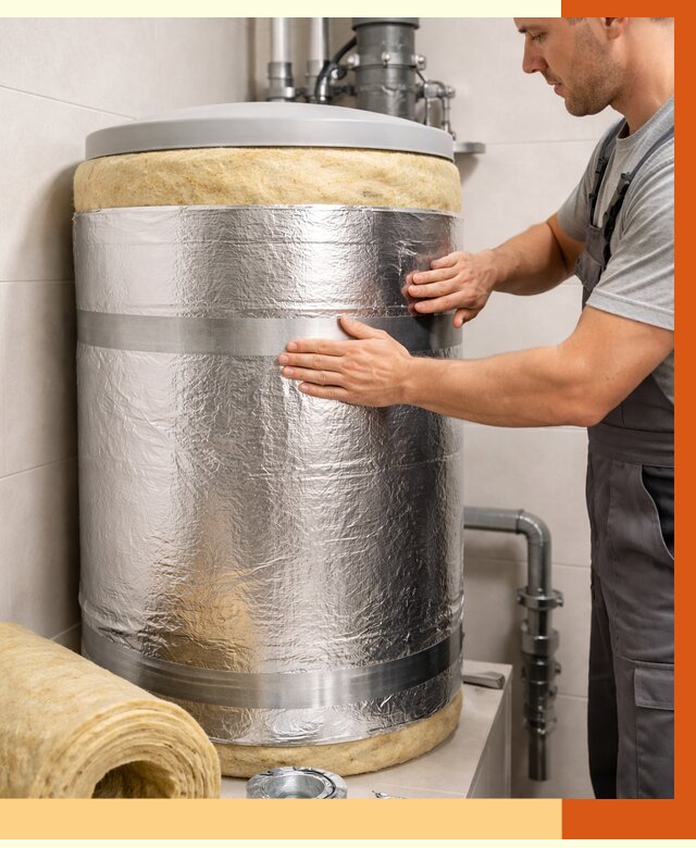 Утепление бойлера в Карабулаке от 4648 руб. под ключ | Утепление ППУ | ТепломастерКрб