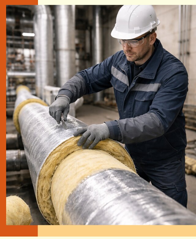 Утепление технологического оборудования и заводских установок в Карабулаке