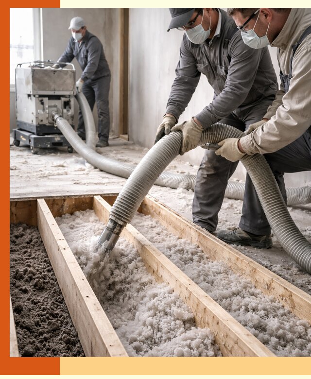 Заполнение полостей межэтажного перекрытия в Карабулаке эффективно и герметично