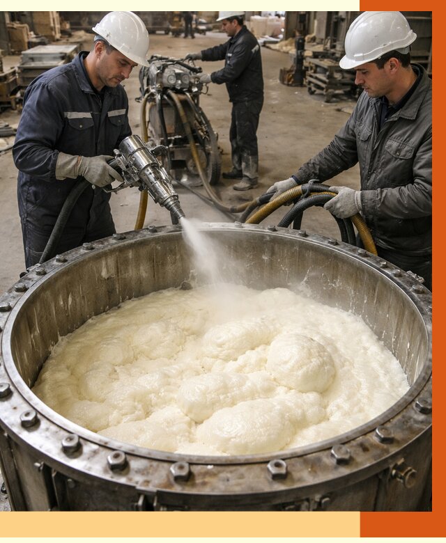 Заливка ППУ в емкости в Карабулаке от 7489 руб. — утепление емкости под ключ | ТепломастерКрб