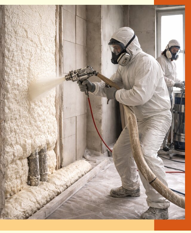 Напыление пенополиуретана в Карабулаке от 7747 руб./м2 — услуги и монтаж ППУ | ТепломастерКрб