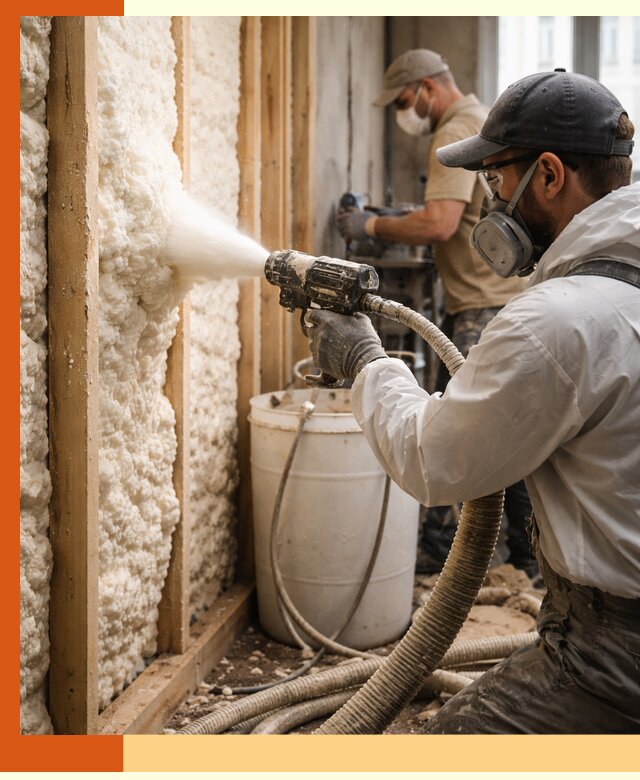 Утепление пеноизолом жилых и коммерческих объектов в Карабулаке