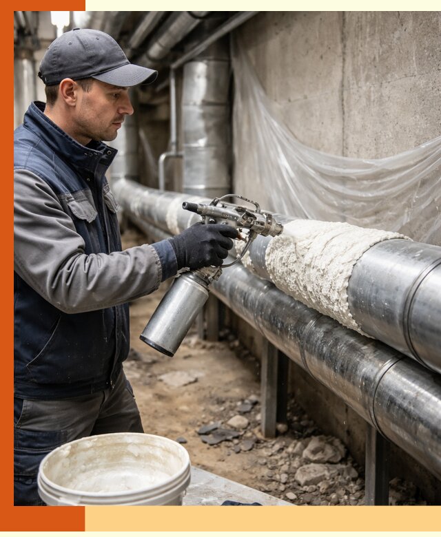 Утепление труб жидкой теплоизоляцией в Карабулаке