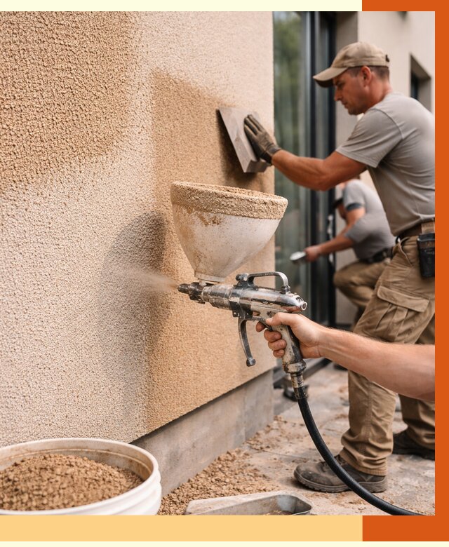 Утепление фасада жидкой пробкой в Карабулаке от 4958 руб./м² под ключ | ТепломастерКрб