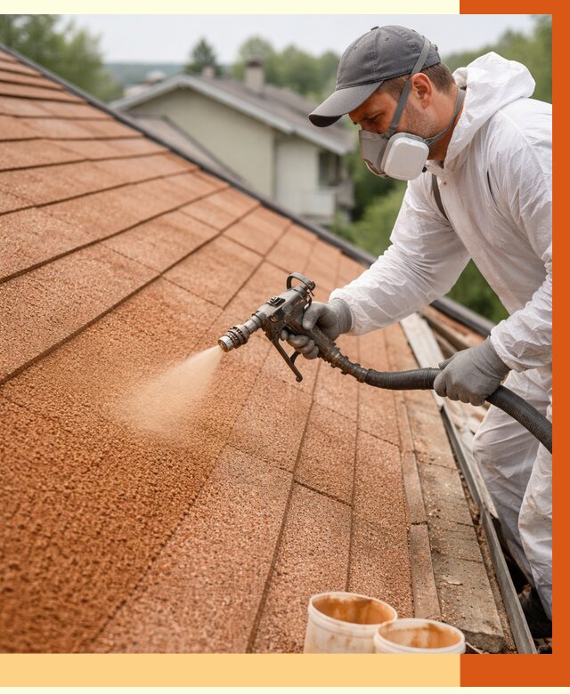 Утепление кровли жидкой пробкой в Карабулаке от 2789 руб./м² под ключ | ТепломастерКрб