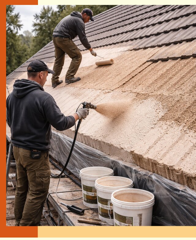 Утепление кровли жидкой пробкой в Карабулаке для домов и зданий