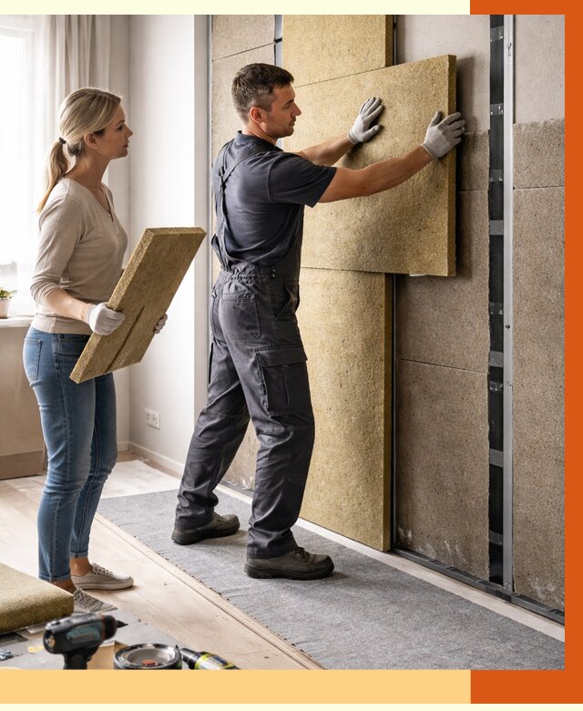 Профессиональная шумоизоляция квартиры в Карабулаке от 7747 руб. за м2 | ТепломастерКрб